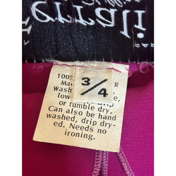 Vintage Ferrali by Phillipe Pink Blouson Tiered Ruffle Chiffon Dress Size 3/4 - Picture 10 of 11